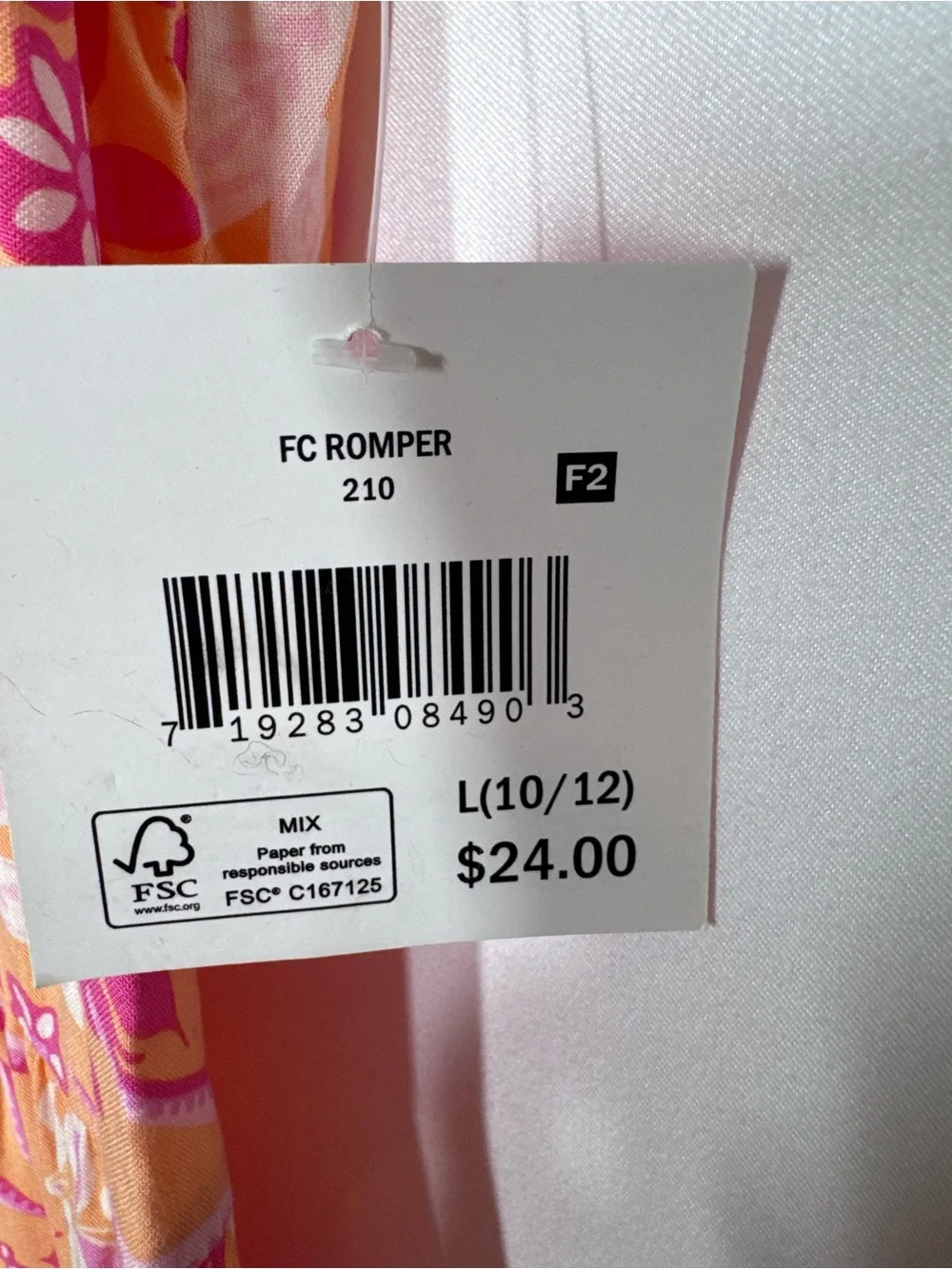 ❤️3/$30 NWT Falls Creek Girls Tropical Pineapple Tiered Romper Sz L 10/12